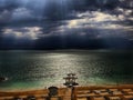 Dead Sea deserted beach
